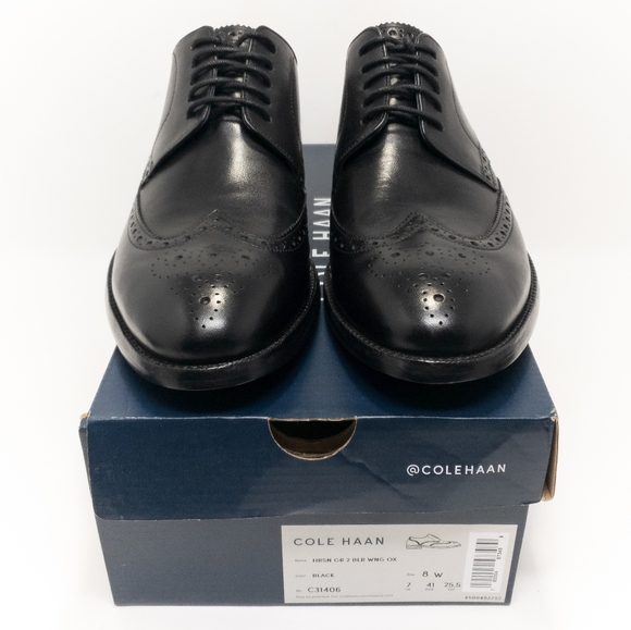 NEW Cole Haan Harrison Wingtip Black Oxfords - Picture 9 of 11